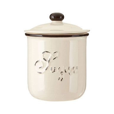 Orsina Chiltern Cream Small Sugar Canister – Rustic Ceramic Storage