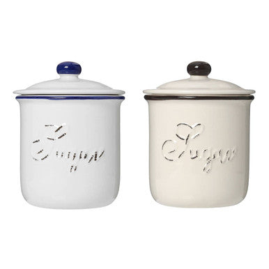 Orsina Chiltern Cream Small Sugar Canister – Rustic Ceramic Storage