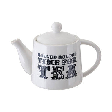 Orsina Carnival White Ceramic Teapot – Drip-Free Spout for Afternoon Tea