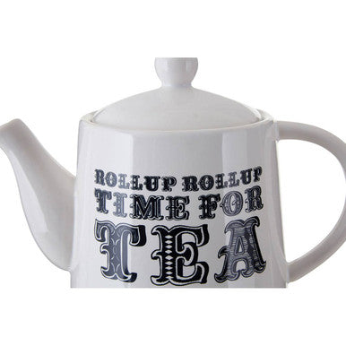 Orsina Carnival White Ceramic Teapot – Drip-Free Spout for Afternoon Tea
