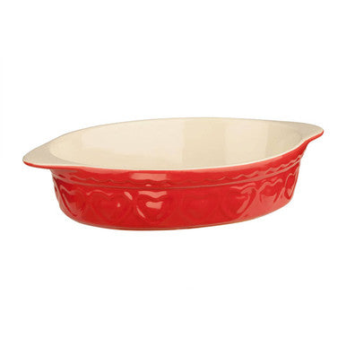 Orsina Red Ceramic Baking Dish – 1400ml Oval Oven-to-Table Server