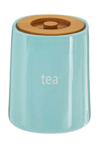Orsina Fletcher Blue Ceramic Tea Canister – Airtight Kitchen Storage Jar