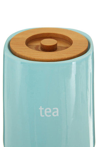 Orsina Fletcher Blue Ceramic Tea Canister – Airtight Kitchen Storage Jar