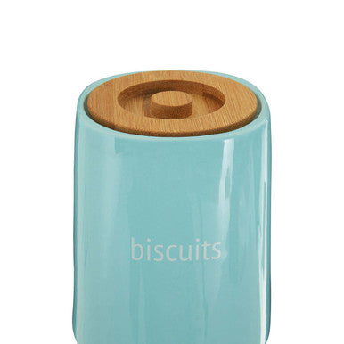 Orsina Fletcher Blue Ceramic Biscuit Canister – Airtight Cookie Jar