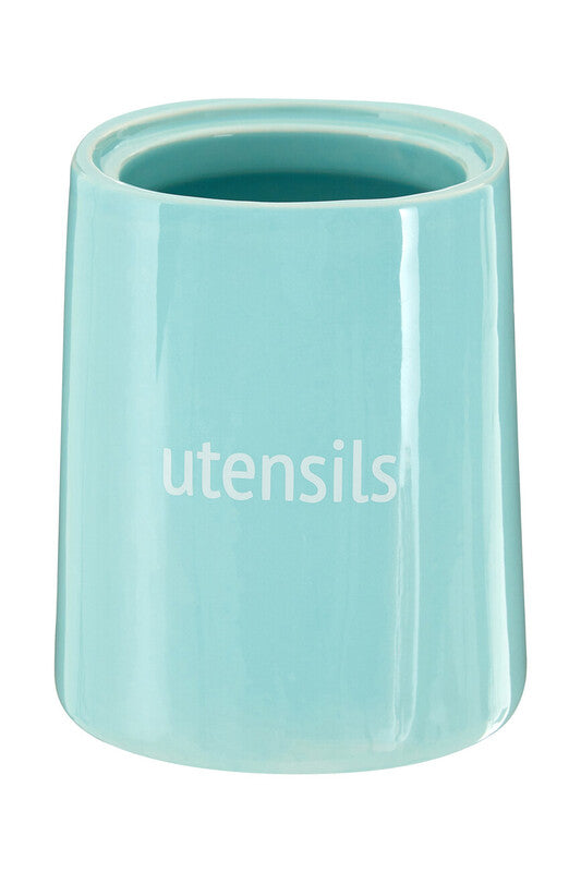 Orsina Fletcher Blue Ceramic Utensil Holder – Kitchen Tool Crock