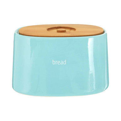 Orsina Fletcher Blue Ceramic Bread Bin | Kitchen Countertop Storage
