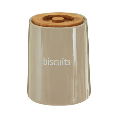 Orsina Fletcher Beige Ceramic Biscuit Canister – Kitchen Food Storage