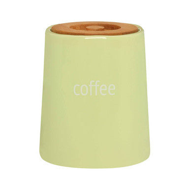 Orsina Fletcher Green Ceramic Coffee Canister - Airtight Storage Jar