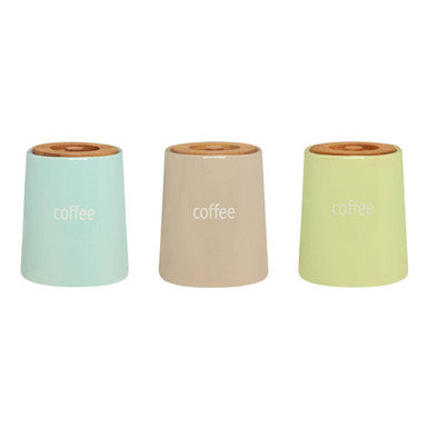 Orsina Fletcher Green Ceramic Coffee Canister - Airtight Storage Jar