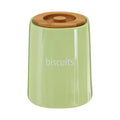 Orsina Fletcher Green Ceramic Biscuit Canister | Airtight Cookie Jar