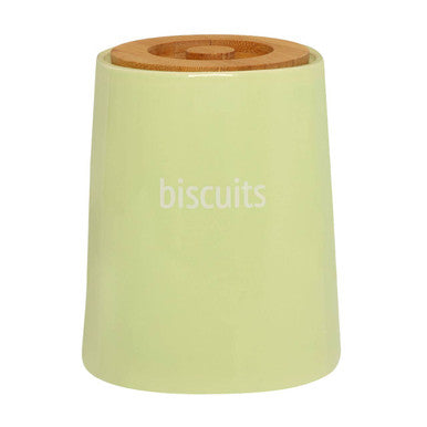 Orsina Fletcher Green Ceramic Biscuit Canister | Airtight Cookie Jar