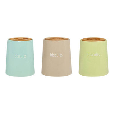 Orsina Fletcher Green Ceramic Biscuit Canister | Airtight Cookie Jar