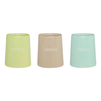 Orsina Fletcher Green Ceramic Utensil Holder – Kitchen Tool Crock
