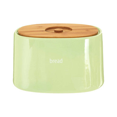 Orsina Fletcher Green Ceramic Bread Bin | Tapered Kitchen Storage