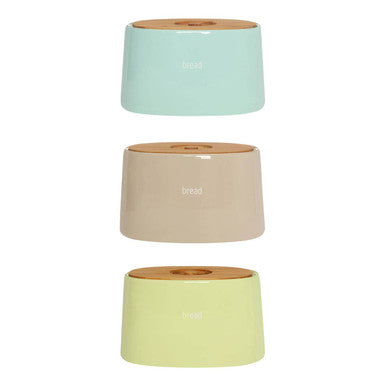 Orsina Fletcher Green Ceramic Bread Bin | Tapered Kitchen Storage