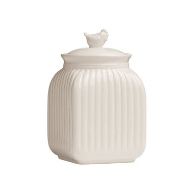 Orsina Mrs Henderson Small Ceramic Kitchen Canister – Cream Hen Lid
