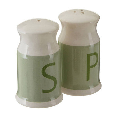 Orsina Cow Parsley Salt & Pepper Set – Green Botanical Ceramic Shakers