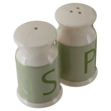 Orsina Cow Parsley Salt & Pepper Set – Green Botanical Ceramic Shakers