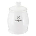 Orsina Charm White Dolomite Sugar Canister – Farmhouse Kitchen Storage