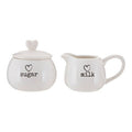 Orsina Charm White Ceramic Milk and Sugar Set | 2-Piece Serving Set