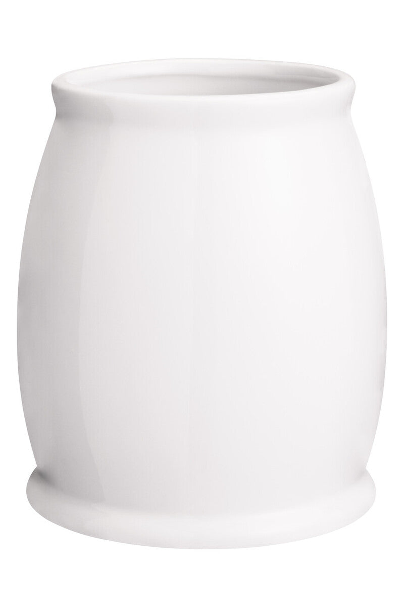 Orsina Charm White Ceramic Utensil Holder – Modern Farmhouse Storage