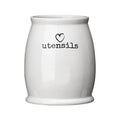 Orsina Charm White Ceramic Utensil Holder – Modern Farmhouse Storage