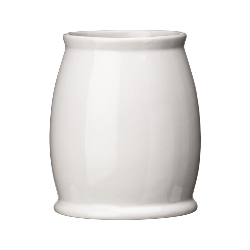 Orsina Charm White Ceramic Utensil Holder – Modern Farmhouse Storage