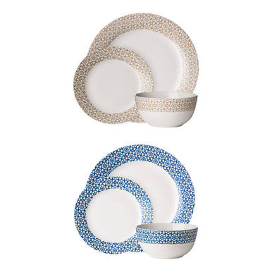 Orsina Casablanca 12-Piece Ceramic Dinner Set – Natural White