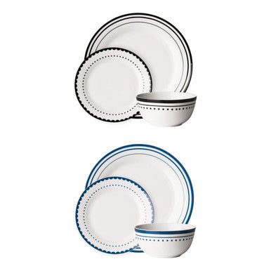 Orsina Saturn 12-Piece Blue Dinner Set | Modern Ceramic Tableware