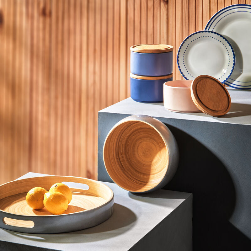 Orsina Saturn 12-Piece Blue Dinner Set | Modern Ceramic Tableware