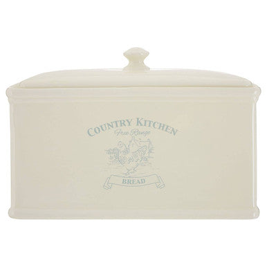 Orsina Country Kitchen Bread Crock – Ceramic Farmhouse Storage Bin