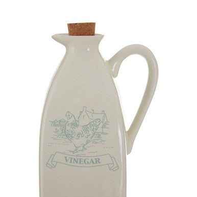 Orsina Country Kitchen Vinegar Jug – Rustic Ceramic with Cork Stopper