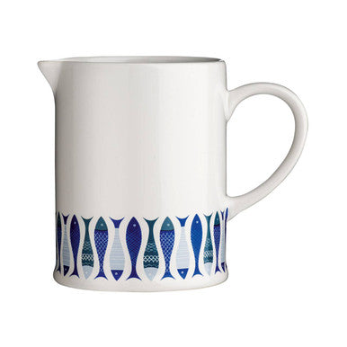 Orsina Pisces Ceramic Jug – Blue and Cream Coastal Fish Pitcher