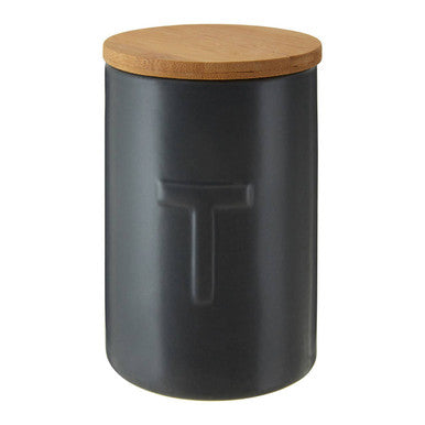 Orsina Fenwick Tea Canister – Dark Grey Modern Kitchen Storage
