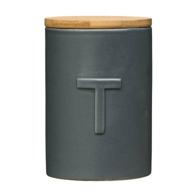 Orsina Fenwick Tea Canister – Dark Grey Modern Kitchen Storage