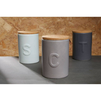 Orsina Fenwick Pale Blue Sugar Canister – Ceramic Kitchen Storage Jar