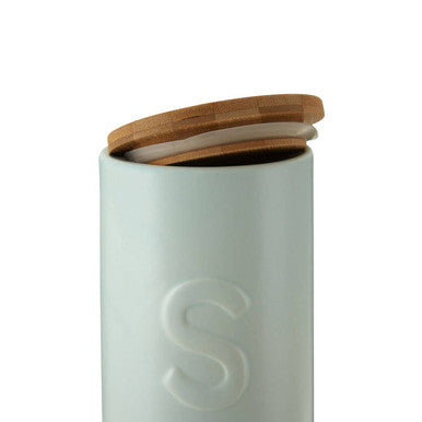 Orsina Fenwick Pale Blue Sugar Canister – Ceramic Kitchen Storage Jar