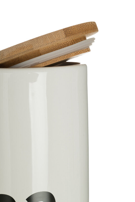 Orsina Mono Tea Canister – Minimalist Black and White Kitchen Storage