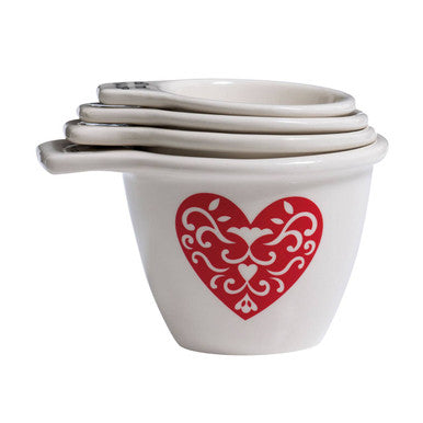 Orsina Lola Heart Measuring Cups – Set of 4 Nesting Baking Tools