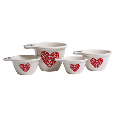 Orsina Lola Heart Measuring Cups – Set of 4 Nesting Baking Tools