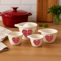 Orsina Lola Heart Measuring Cups – Set of 4 Nesting Baking Tools