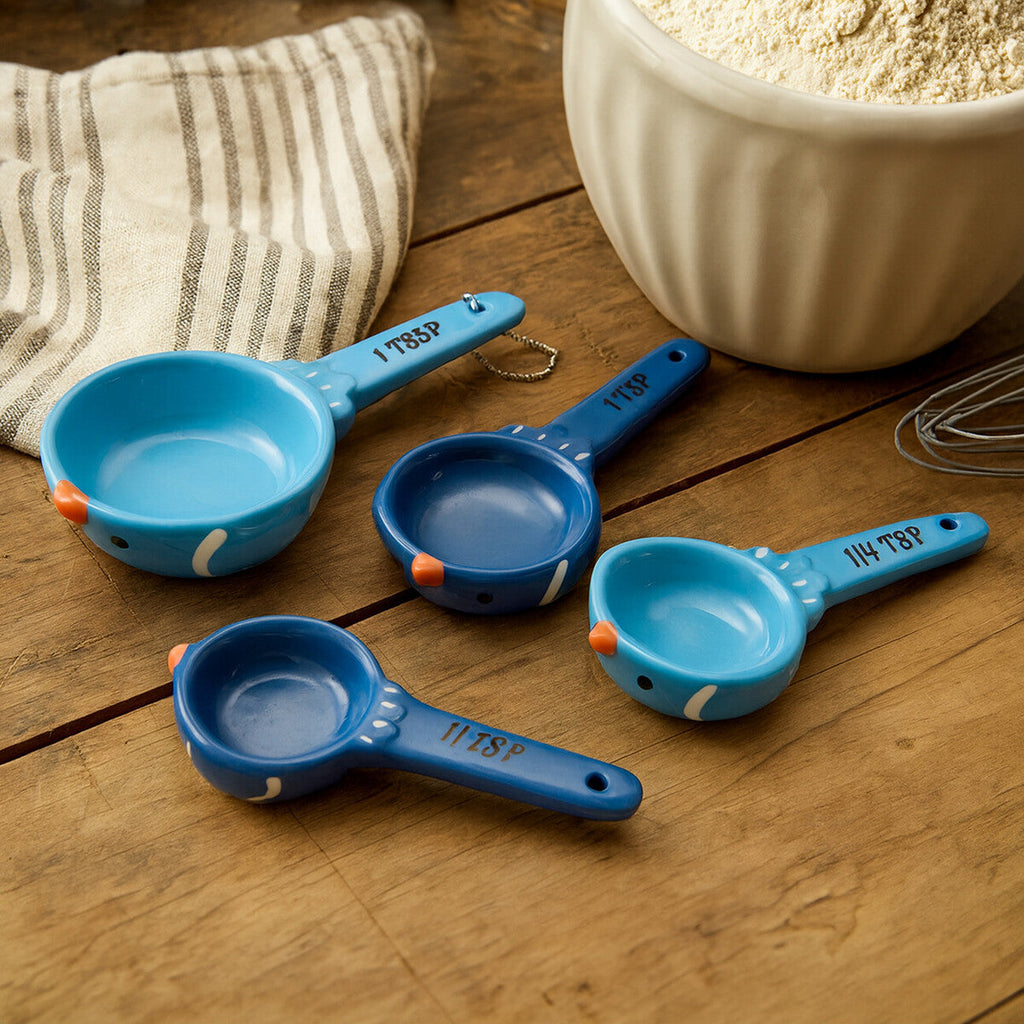 Birdy Measuring Spoons by Orsina – Set of 4 Bird Silhouette Baking Tools