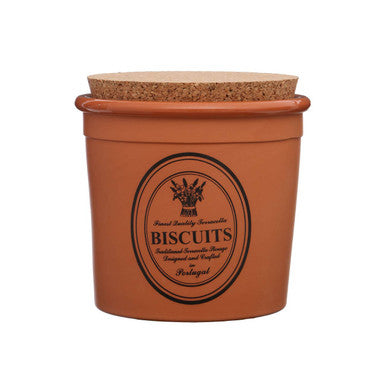 Orsina Porto Biscuit Canister – Natural Ceramic Kitchen Storage Jar