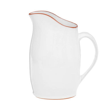 Orsina Calisto Terracotta Pitcher – White Glazed Ceramic Serveware