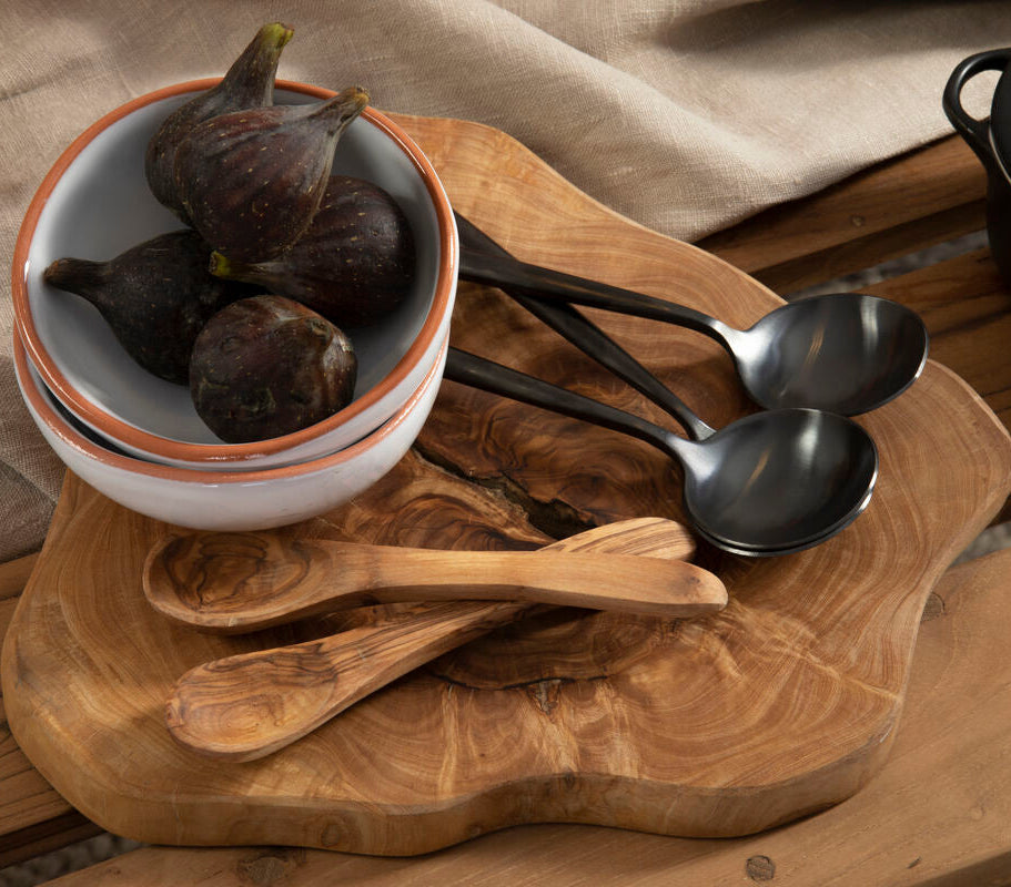 Orsina Calisto Terracotta Mini Bowls – Set of 2 White Glazed Servers