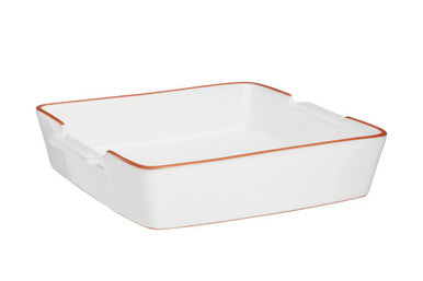 Orsina Calisto Terracotta White Glazed Oven-to-Table Baking Dish