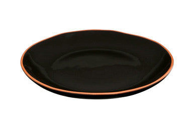 Orsina Calisto Black Glazed Terracotta Dinner Plate – Modern Tableware