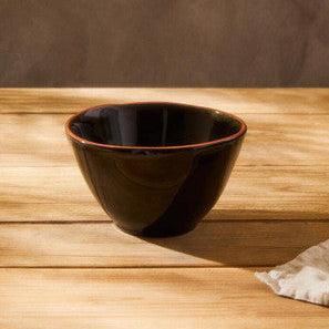Orsina Calisto Cereal Bowl – Black Glazed Terracotta Tableware