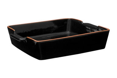 Orsina Calisto Terracotta Oven-to-Table Dish | Black Glazed Roaster