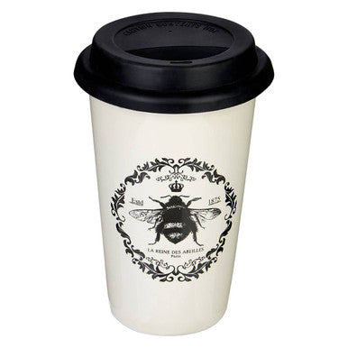 Orsina Queen Bee Ceramic Travel Mug – Insulated Coffee Cup with Lid